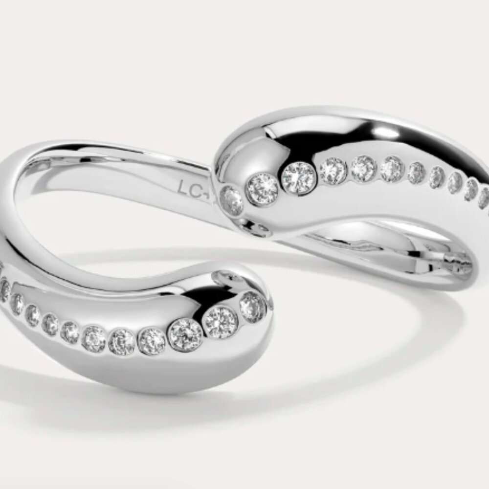 Lili Claspe White Cz Adeline Cuff Bracelet
